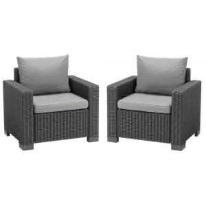 California loungestoel 1 zits antraciet (2 stuks) California loungestoel 1 zits antraciet (2 stuks)