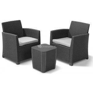 Corona balkonset met Luzon tafel antraciet Corona balkonset met Luzon tafel antraciet