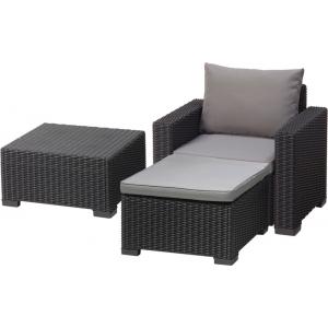 Moorea loungestoel antraciet Moorea loungestoel antraciet