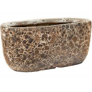 Lava Relic Rust metal ovale bloempot binnen 31x18x15 cm Lava Relic Rust metal ovale bloempot binnen 31x18x15 cm