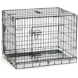 Hondenbench 2 deurs inklapbaar zwart 78 X 55 X 61 cm Hondenbench 2 deurs inklapbaar zwart 78 X 55 X 61 cm