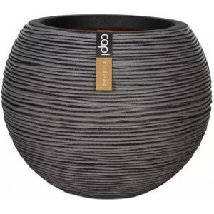 Capi Nature Rib NL bol 38x33cm bloempot antraciet Capi Nature Rib NL bol 38x33cm bloempot antraciet