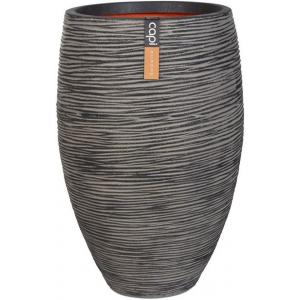 Capi Nature Rib NL vase luxe 45x72cm bloempot antraciet Capi Nature Rib NL vase luxe 45x72cm bloempot antraciet