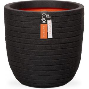 Capi Nature Row NL 35x34cm bloempot zwart Capi Nature Row NL 35x34cm bloempot zwart