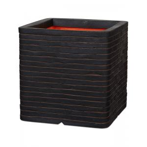 Capi Nature Row NL 40x40x40cm vierkante plantenbak donkerbruin Capi Nature Row NL 40x40x40cm vierkante plantenbak donkerbruin