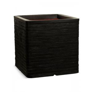 Capi Nature Row NL 41x41x41cm vierkante plantenbak zwart Capi Nature Row NL 41x41x41cm vierkante plantenbak zwart