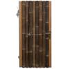 Bamboe schutting poortdeur zwart 100 x 200 cm x 60-80 mm