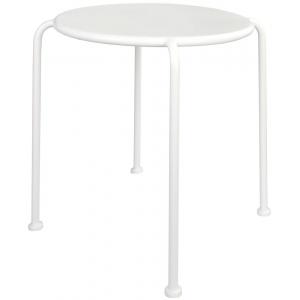 Bijzettafel Deco metaal wit 40 cm Bijzettafel Deco metaal wit 40 cm