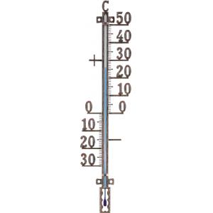 Buitenthermometer metaal koperkleurig 41 cm Buitenthermometer metaal koperkleurig 41 cm