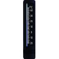 Buitenthermometer kunststof zwart/zilver 22 cm