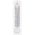 Buitenthermometer kunststof Novelli wit 19.5 cm