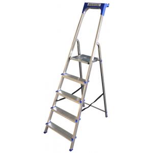 Huishoudtrap aluminium 5-treden Huishoudtrap aluminium 5-treden