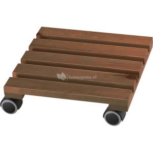 Plantentrolley Lounge vierkant donker gebeitst Plantentrolley Lounge vierkant donker gebeitst