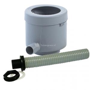 Regenton vulautomaat met bladvanger grijs 80 m2 Regenton vulautomaat met bladvanger grijs 80 m2