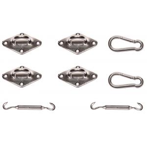 Bevestigingsset voor schaduwdoek vierkant Bevestigingsset voor schaduwdoek vierkant