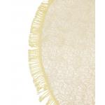 Tafelkleed rond 160cm beige met motief