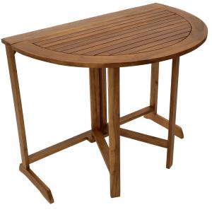 Houten tuintafel inklapbaar halfrond 90 x 60 cm Houten tuintafel inklapbaar halfrond 90 x 60 cm
