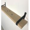 Eiken wandplank massief recht 100 x 30 cm inclusief plankdragers
