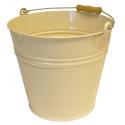 Zinken emmer 12 liter ivoor