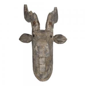 Houten beeld rendier 30x19x26 cm muurdecoratie Houten beeld rendier 30x19x26 cm muurdecoratie