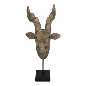 Houten beeld rendier 30x19x39 cm met voet Houten beeld rendier 30x19x39 cm met voet