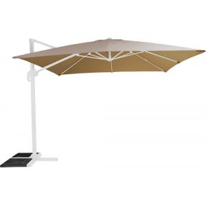 Zweefparasol Virgo 300 x 300 cm wit frame zand Zweefparasol Virgo 300 x 300 cm wit frame zand