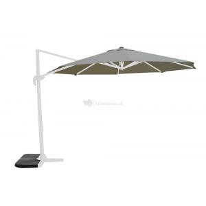 Zweefparasol Virgo 350 cm wit frame steengrijs Zweefparasol Virgo 350 cm wit frame steengrijs