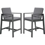 Barstoelen Malibu charcoal 2 stuks