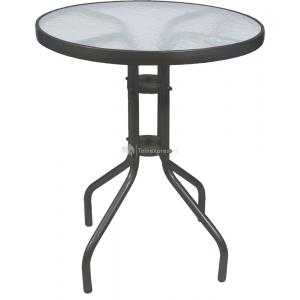 Terrastafel met glasplaat ⌀ 60 cm antraciet Terrastafel met glasplaat ⌀ 60 cm antraciet