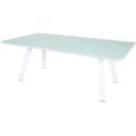 Tuintafel Breeze aluminium/glas wit