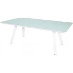 Tuintafel Breeze aluminium/glas wit