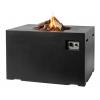 Cocoon vuurtafel lounge&dining rechthoek zwart