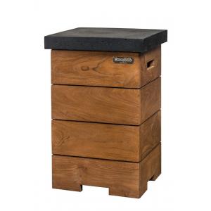 Cocoon bijzettafel teakhout zwart bovenblad Cocoon bijzettafel teakhout zwart bovenblad