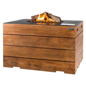 Cocoon haard lounge & dining teakhout rechthoek zwart Cocoon haard lounge & dining teakhout rechthoek zwart