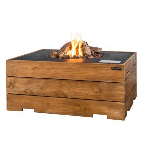 Cocoon vuurtafel teakhout rechthoek zwart Cocoon vuurtafel teakhout rechthoek zwart