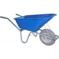 Kruiwagen verzinkt 100 liter blauw met anti-lek kruiwagenwiel