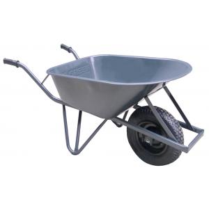 Bouwkruiwagen metaal met ovale buis 85 liter met anti-lek kruiwagenwiel Bouwkruiwagen metaal met ovale buis 85 liter met anti-lek kruiwagenwiel
