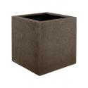 Luca Lifestyle vierkante plantenbak Struttura 40x40x40 cm bruin