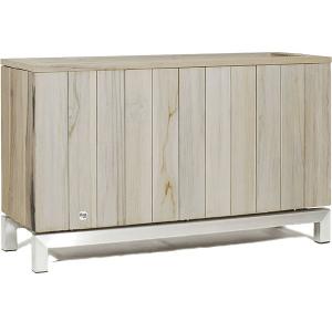 Rechthoekige plantenbak teak vintage grijs 100x35x60 cm Rechthoekige plantenbak teak vintage grijs 100x35x60 cm