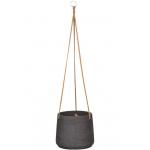 Rough Eco-line hangende bloempot XL 23x20 cm Patt zwart