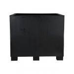 Pottery Pots Jumbo Feet 130x130x110 cm zwart vierkante plantenbak