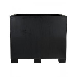 Pottery Pots Jumbo Feet 130x130x110 cm zwart vierkante plantenbak Pottery Pots Jumbo Feet 130x130x110 cm zwart vierkante plantenbak