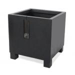 Pottery Pots Jumbo Feet 70x70x70 cm zwart vierkante plantenbak