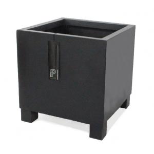 Pottery Pots Jumbo Feet 70x70x70 cm zwart vierkante plantenbak Pottery Pots Jumbo Feet 70x70x70 cm zwart vierkante plantenbak