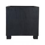 Pottery Pots Jumbo Feet 90x90x90 cm zwart vierkante plantenbak