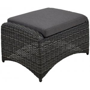 Soho Forte lounge voetenbank wicker hocker antraciet 72x55x40 cm Soho Forte lounge voetenbank wicker hocker antraciet 72x55x40 cm