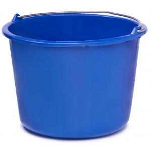 Kunststof emmer met beugel blauw 12 liter Kunststof emmer met beugel blauw 12 liter
