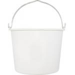 Kunststof emmer met beugel wit 12 liter