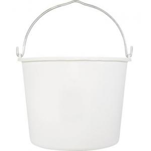 Kunststof emmer met beugel wit 12 liter Kunststof emmer met beugel wit 12 liter