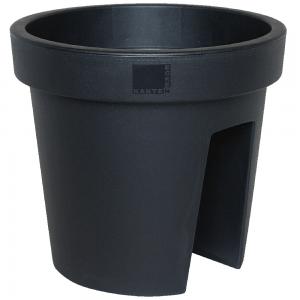 Balkonbak rond set ø28 cm E&K - antraciet Balkonbak rond set ø28 cm E&K - antraciet